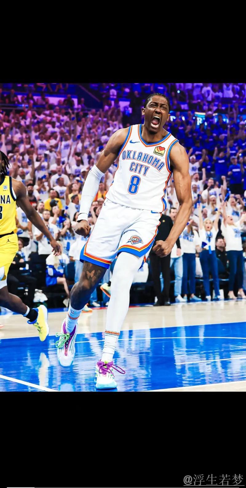 6月14日总决赛：雷霆对阵步行者 杰伦·威廉姆斯精彩表现